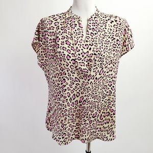 Marled medium leopard top